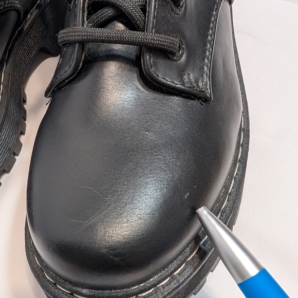 Sleek Black Lace-Up Combat Boots - Picture 8 of 16